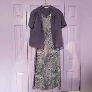 Size 14 Purple Dress Barn Dress and Jacket